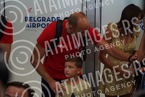 Karate player Jovana Prekovic, who won a gold medal and a gold water polo team of Serbia at the Olympic Games in Tokyo, arrived in Serbia and on that occasion a press conference was held at the Nikola Tesla Airport.Karatiskinja Jovana Prekovic koja 