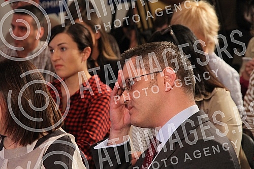 Press conference of Natasa Jeremic, wife of Vuk Jeremic - candidate for president of Republic of Serbia.Pres konferencija Natase Jeremic, supruge Vuka Jeremica - kandidata za predsednika Srbije.