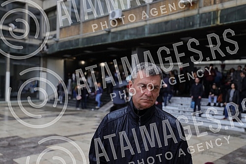 Students are not for sale - protest of students on the plateau near the Faculty of Philosophy.Studenti nisu na prodaju - protest studenata i studentkinja na platou kod Filozofskog fakulteta.