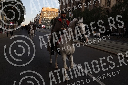 The central manifestation on the occasion of the Day of Serbian Unity, Freedom and the National Flag is being held on Savka Square near the monument to Stefan Nemanja. Centralna manifestacija povodom Dana srpskog jedinstva, slobode i nacionalne zas