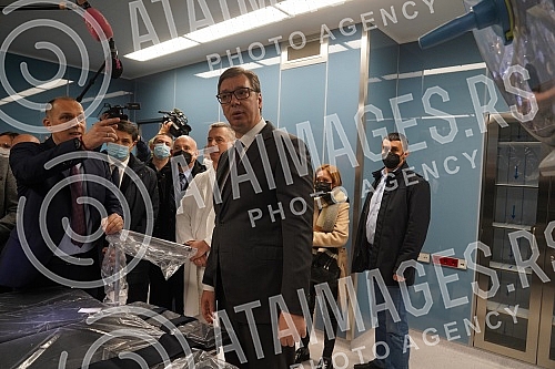 The President of the Republic of Serbia, Aleksandar Vucic, attended the opening of the new Clinical Center of Serbia after the completion of the first phase of works.Predsednik Republike Srbije Aleksandar Vucic prisustvovao je otvaranju novog Klini