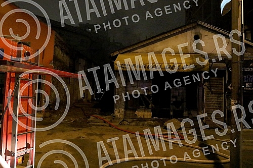 Fire on Savska Street.Pozar u Savskoj ulici.