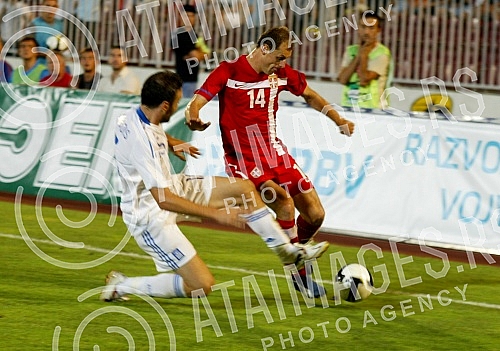 Friendly football match held on stadium Partizan between Serbia and Greece.Prijateljska fudbalska utakmica Srbija - Grcka odigrana na stadionu Partizana.
