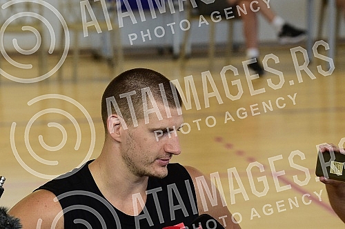 The open part of the training of the men's senior basketball team of Serbia at the FSS Sports Center in Stara Pazova.Otvoreni deo treninga muske seniorske kosarkaske reprezentacije Srbije u Sportskom centru FSS u Staroj Pazovi. 