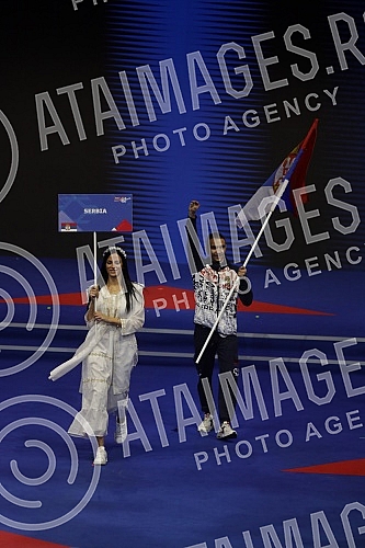 The opening ceremony of the AIBA Men's Boxing Championship was held at the Stark Arena in Belgrade.Svecana ceremonija otvaranja AIBA Svetskog prvenstva u boksu za muskarce odrzana je u Stark Areni u Beogradu.  