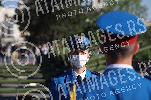 The two-day celebration of the Day of Victory over Fascism in the Second World War - May 9, began with the firing of honorary platoons of the Serbian Army from the Sava Terrace on Kalemegdan.Dvodnevno obelezavanja Dana pobede nad fasizmom u Drugom 