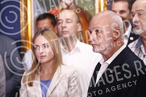 The movement for the renewal of the Kingdom of Serbia by Vojislav Mihailovic marked the party's Patron saint day - Vidovdan.Pokret obnove Kraljevine Srbije Vojislava Mihailovica obelezio je stranacku Slavu - Vidovdan