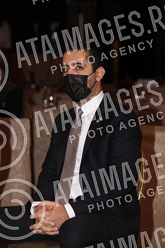 Minister of Construction, Transport and Infrastructure Tomislav Momirovic, US Ambassador Anthony Godfrey and AmCham President Zoran Petrovic spoke at the Hyatt Hotel at the business talks of the American Chamber of Commerce in Serbia (AmCham).U hot