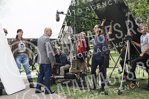 Journalists attended the filming of the new domestic thriller series 