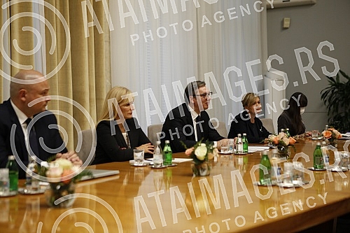 Bilateral meeting between the President of the Republic of Serbia, Aleksandar Vucic  and the Minister of Foreign Affairs of the People 's Republic of Bangladesh, Abul Kalam Abdul Momen.Bileteralni sastanak predsednika Republike Srbije Aleksandra Vu