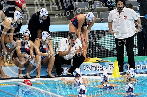 Evropsko prvenstvo u vaterpolu (European waterpolo championships - 32nd for men and 16th for women) Srbija - Nemacka (Serbia vs Germany - women).