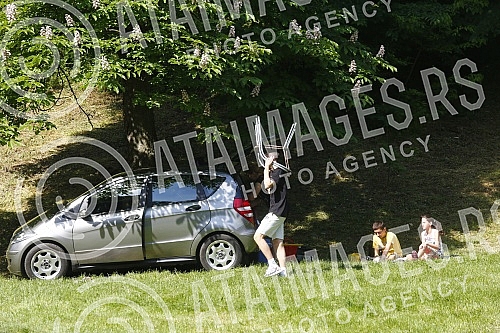 Celebration of International Workers' Day (Labour Day) on Kosutnjak - Prvomajski uranak.Proslava Internacionalnog dana radnika (Praznik rada) na Kosutnjaku - Prvomajski uranak.
