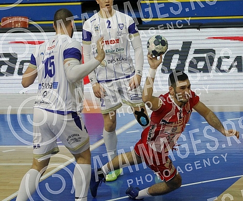 The match of the 8th round of the ARKUS league in the men's competition between the teams of MRK Crvena zvezda Grundfos and RK Metaloplastika was played in the USC Vozdovac hall. Utakmica 8. kola ARKUS lige u muskoj konkurenciji izmedju ekipa MRK C