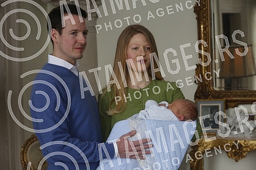 His Royal Highness Prince Philip Karadjordjevic and Danica Karadjordjevic with his son Stefan at the White Palace.Njegovo Kraljevsko Visocanstvo Princ Filip Karadjordjevic i Danica Karadjordjevic sa sinom Stefanom na Belom dvoru.