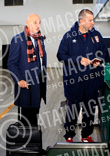 Departure Serbian national football team in Wales.Odlazak fudbalske reprezentacije Srbije u Vels. 