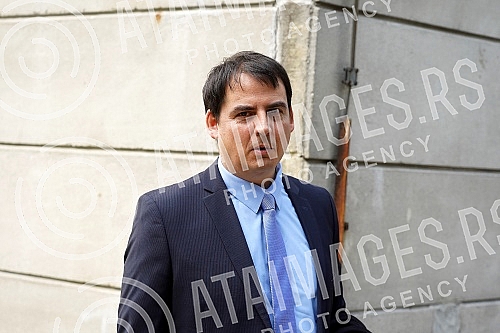 Zoran Kesic in front of the United media studio where the show Zoran Kesic in front of the United media studio where the show