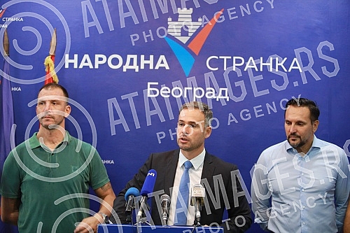 A press conference was held at the People's Party's premises by the party's vice president, Miroslav Aleksic, on the connection between the 