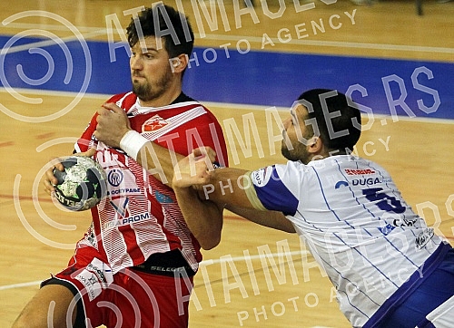 The match of the 8th round of the ARKUS league in the men's competition between the teams of MRK Crvena zvezda Grundfos and RK Metaloplastika was played in the USC Vozdovac hall. Utakmica 8. kola ARKUS lige u muskoj konkurenciji izmedju ekipa MRK C