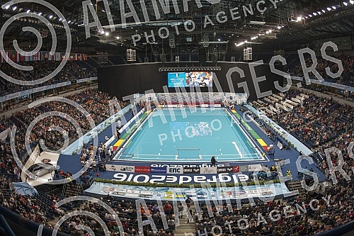 Evropsko prvenstvo u vaterpolu (European waterpolo championships - 32nd for men and 16th for women) Srbija - Slovacka (Serbia vs Slovakia - men).