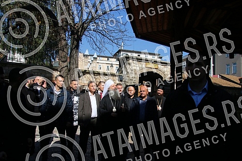 After the service in the Cathedral, His Holiness Serbian Patriarch Porfirije, accompanied by Metropolitan Hrizostom of Daborbosna, bishops, priests and numerous people, walked through the center of Sarajevo, from the Cathedral to the Old Church in Ba After the service in the Cathedral, His Holiness Serbian Patriarch Porfirije, accompanied by Metropolitan Hrizostom of Daborbosna, bishops, priests and numerous people, walked through the center of Sarajevo, from the Cathedral to the Old Church in Ba