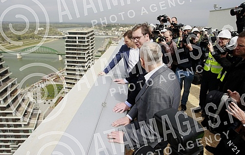 President of Republic of Serbia visit Belgrade Waterfront.Predsednik Republike Srbije Aleksandar Vucic posetio radove na Beogradu na vodi.