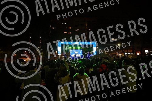 Performance of the music band Vampiri in the Student Park at the Winter Fest event, which was organized by the Youth Office of the City of Belgrade for the first time this winter.Nastup grupe Vampiri u Studentskom parku na manifestaciji Zimski fest