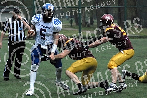 IFAF Liga sampiona americkog fudbala odigrana na Adi ciganliji izmedju SBB Vukova i Silverhawks iz Slovenije (Ljubljana/Slovenia).