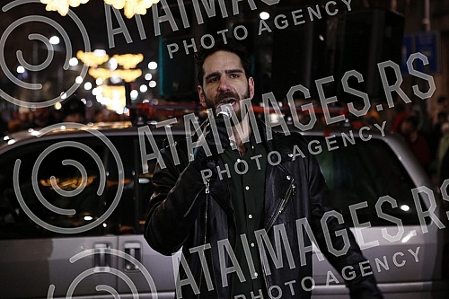 In front of the Presidency, a protest is being held against the excavation of lithium and pine on the territory of the whole of Serbia, under the name 