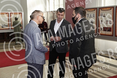 At the Archives of Yugoslavia, Nemanja Starovic and Mexican Ambassador Carlos Felix Corona opened th