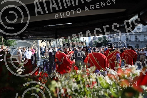 Today, the City of Belgrade celebrates its glory, the Ascension of the Lord - Savior's Day, and on that occasion, this year the Savior's Day liturgy passed through the central city streets and reached the plateau in front of the Temple of St. Sava, w