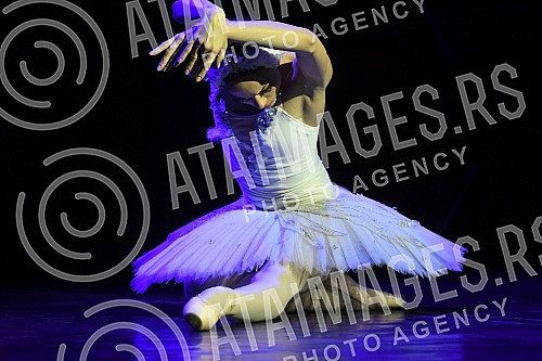 Ana Djuric, champion of the Serbian National Theater in Novi Sad, in the legendary classical ballet Swan Lake, on stage in the role of Odette, the queen of swans.Ana Djuric, prvakinja Srpskog narodnog pozorista u Novom Sadu, u legendarnom klasicnom