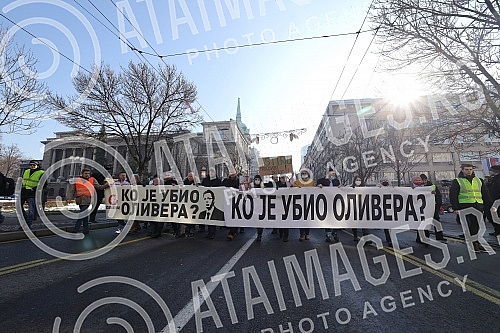 On the fourth anniversary of the murder of Oliver Ivanovic, citizens and opposition leaders gathered in front of the Presidency of the Republic of Serbia, and then went for a walk along the route to the Church of St. Mark under the slogan On the fourth anniversary of the murder of Oliver Ivanovic, citizens and opposition leaders gathered in front of the Presidency of the Republic of Serbia, and then went for a walk along the route to the Church of St. Mark under the slogan