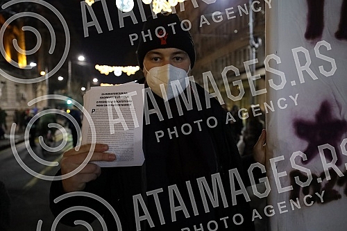 In front of the Presidency, a protest is being held against the excavation of lithium and pine on the territory of the whole of Serbia, under the name 