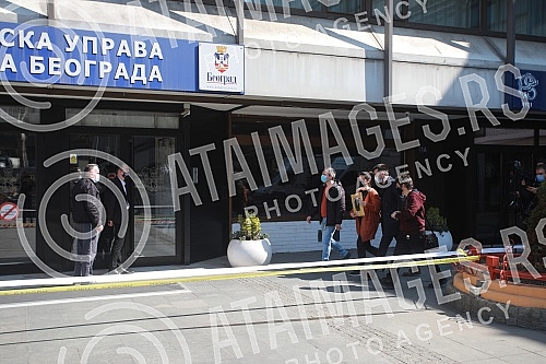 In front of the City administration, a press conference was held by the representatives of the initiative Let's Not Drown Belgrade (Ne davimo Beograd) on the occasion of submitting objections to the plan for the construction of a business-residential