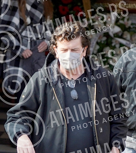Burial of composer and conductor Vojkan Borisavljevic in the Alley of merited citizens at the New cemetery.Sahrana kompozitora i dirigenta Vojkana Borisavljevica  u Aleji zasluznih gradjana na Novom groblju.