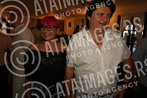 Celebration of the 50th work of Saban Saulic held at Restaurant Three Sesir.Proslava povodom 50 rada Sabana Saulica odrzana u restoranu Tri sesira.