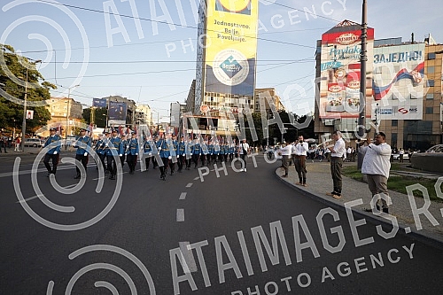 The central manifestation on the occasion of the Day of Serbian Unity, Freedom and the National Flag is being held on Savka Square near the monument to Stefan Nemanja. Centralna manifestacija povodom Dana srpskog jedinstva, slobode i nacionalne zas