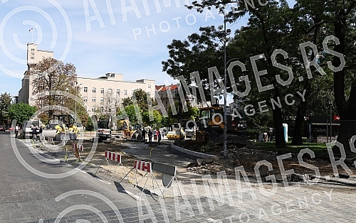 Works in French street, one of the central Belgrade streetsRadovi u Francuskoj ulici, jedoj od centralnih beogradskih ulica. 