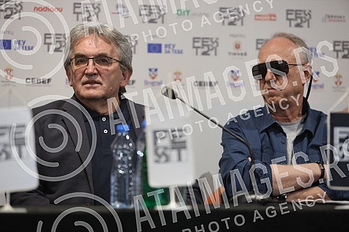 Press conference at the 49th Fest, where Slobodan Ivetic, director