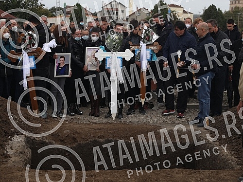 The Djokic family from Aleksinac, who were presumably killed between September 26 and 27 in the area of the village of Moravac, were seen off by relatives, neighbors, friends and priests from Goran's mother's house for eternal rest in the cemetery in The Djokic family from Aleksinac, who were presumably killed between September 26 and 27 in the area of the village of Moravac, were seen off by relatives, neighbors, friends and priests from Goran's mother's house for eternal rest in the cemetery in