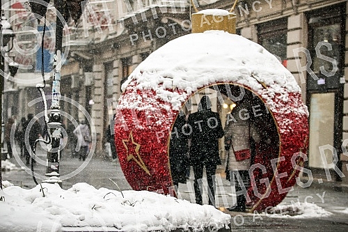 Snow in Belgrade.Sneg u Beogradu.