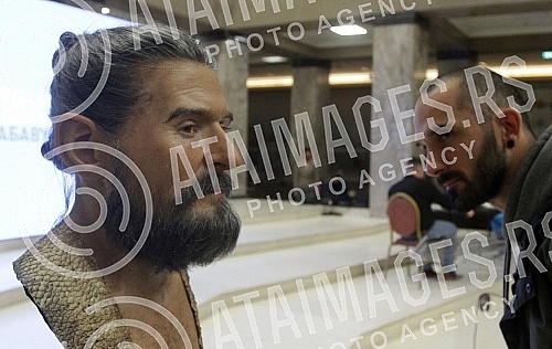 The prehistoric MetaHuman man, who really lived 10,000 years ago in Lepenski vir, was presented at the National Museum, after the world premiere of the global innovation from Serbia at Expo 2020 Dubai, on December 16, 2021.Praistorijski MetaHuman c