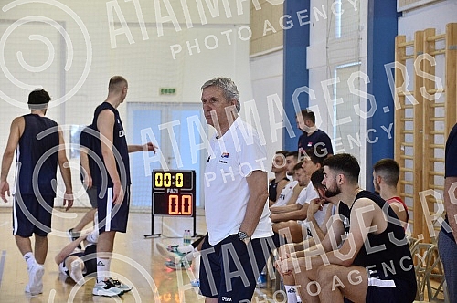 The open part of the training of the men's senior basketball team of Serbia at the FSS Sports Center in Stara Pazova.Otvoreni deo treninga muske seniorske kosarkaske reprezentacije Srbije u Sportskom centru FSS u Staroj Pazovi. 