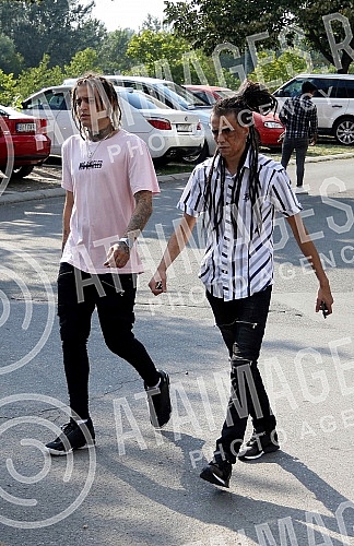 Baptism of the daughter Tara, of singing pair - Ana Nikolic and Stefan Djuric - Rasta.Krstenje cerke Tare pevackog para Ane Nikolic i Stefana Djurica Raste.