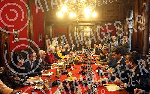 Meeting of representatives of the National Bank of Serbia and the IMF.Sastanak predstavnika Narodne banke Srbije i MMF.