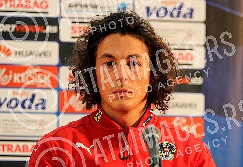 Press Conference and Training of the Austrian national football team (Osterreichische Team) held at the stadium 
