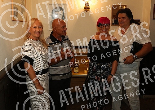 Celebration of the 50th work of Saban Saulic held at Restaurant Three Sesir.Proslava povodom 50 rada Sabana Saulica odrzana u restoranu Tri sesira.