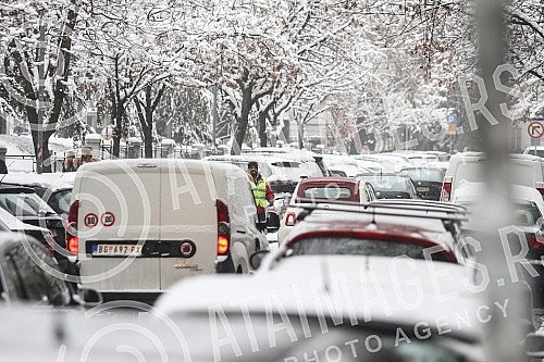 Snow in Belgrade.Sneg u Beogradu.
