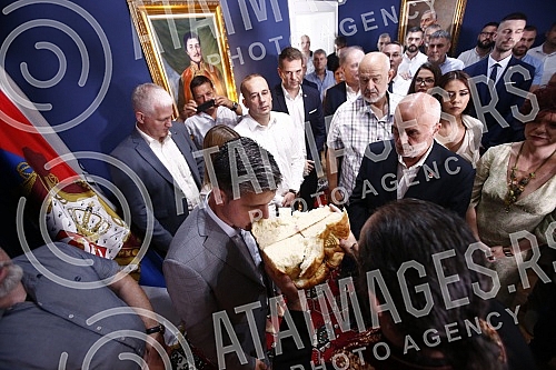 The movement for the renewal of the Kingdom of Serbia by Vojislav Mihailovic marked the party's Patron saint day - Vidovdan.Pokret obnove Kraljevine Srbije Vojislava Mihailovica obelezio je stranacku Slavu - Vidovdan