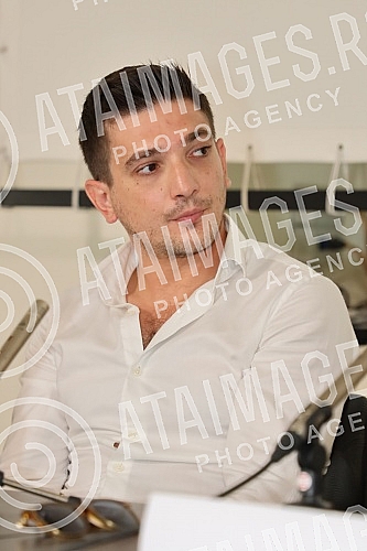 The press conference regarding the announcement of the broadcast of the TV series 